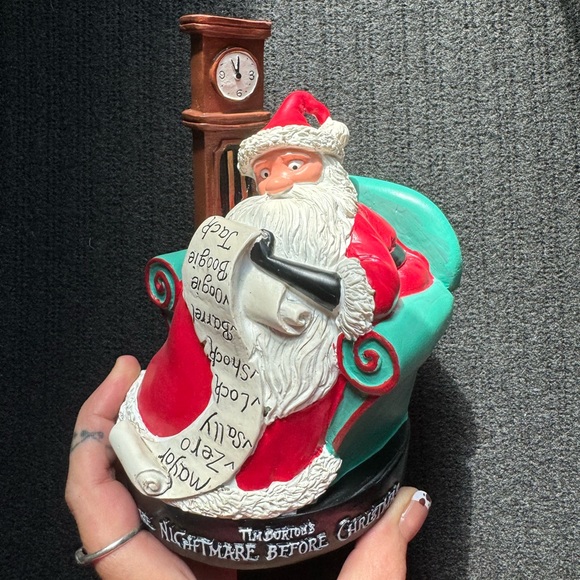 Nightmare Before Christmas The Mayor Santa Naughty List Chair Grandfather Clock - Picture 3 of 11